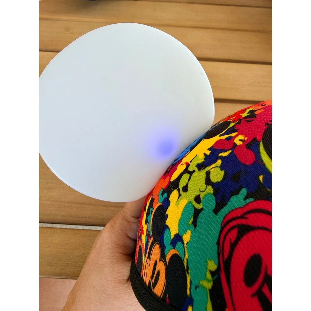 Disney Parks Mickey Mouse Glow with the Show Light Up Neon Splatter Ear Hat Cap